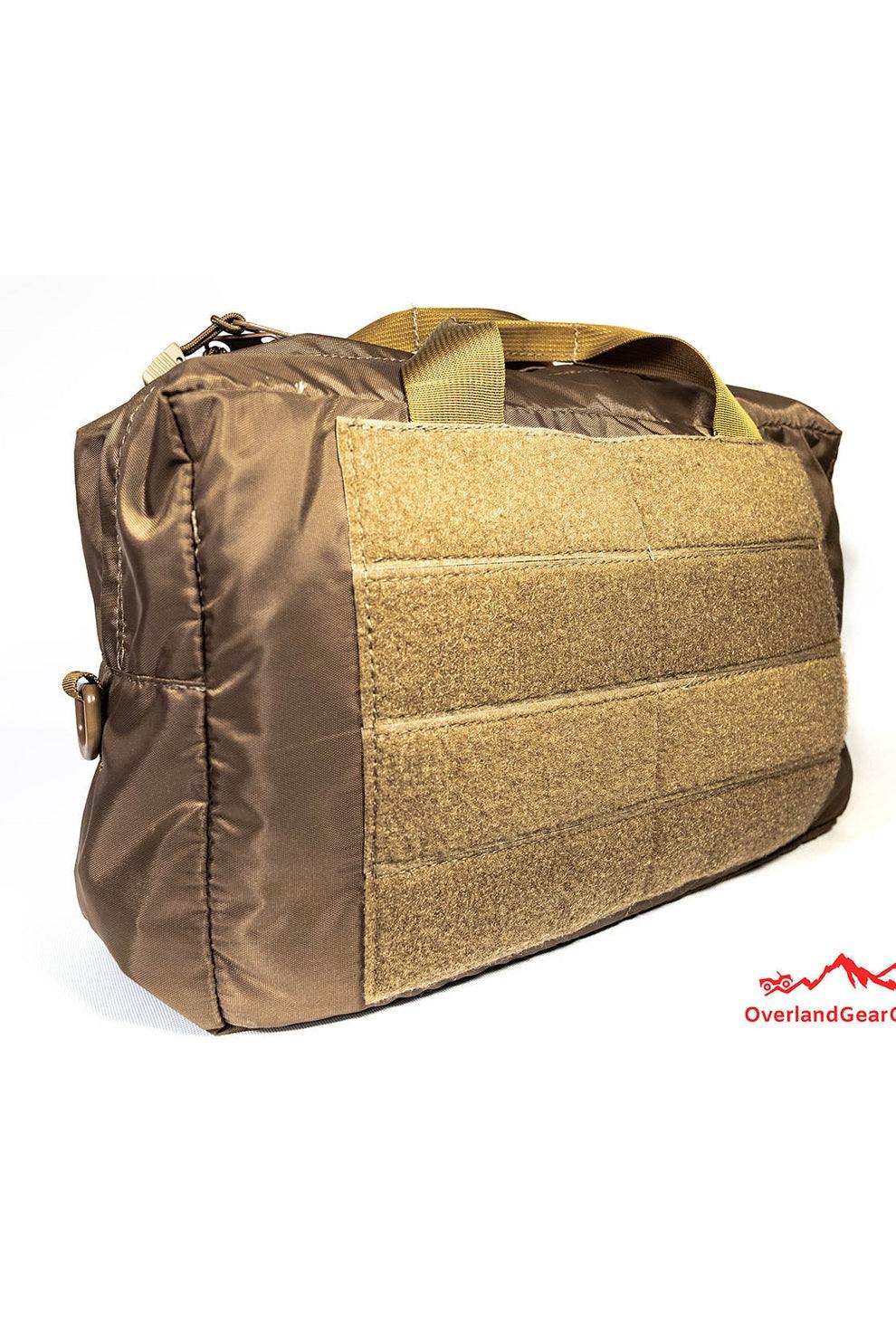 Bauer Bag durable brown gear storage bag with multiple compartments and padded shoulder strap