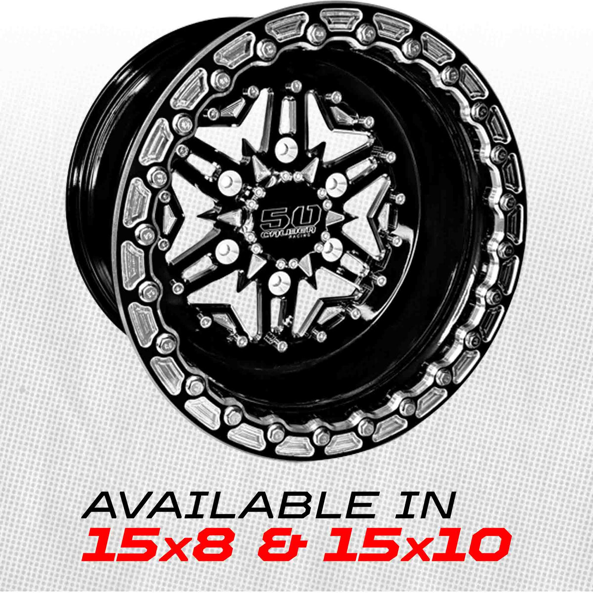504 Billet Aluminum Can-Am Beadlock wheel 6 lug Black