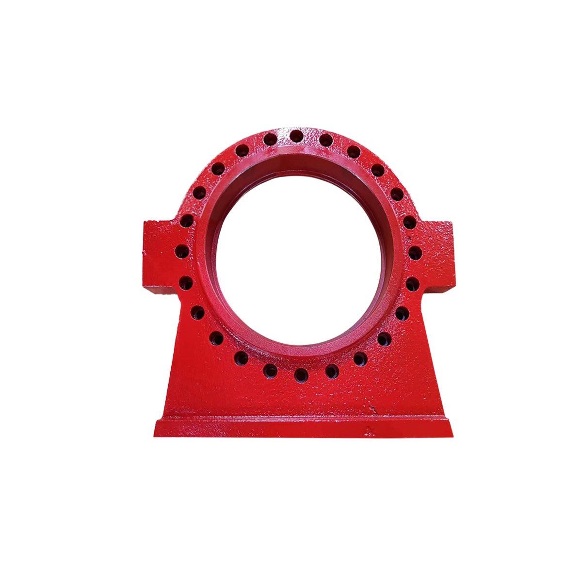Red casting plate drum end bearing C220NH0018 with mounting holes