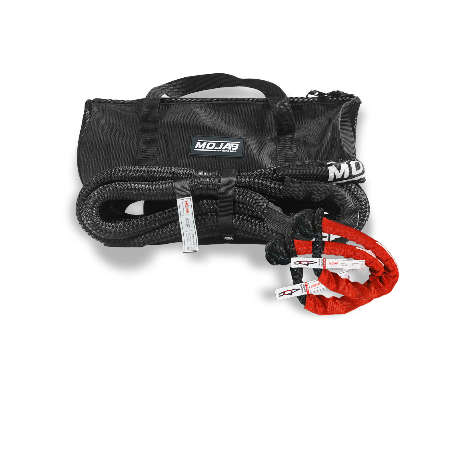 Advanced Recovery Kit with kinetic rope, soft shackles, snatch ring, storage bags, and lifetime warranty