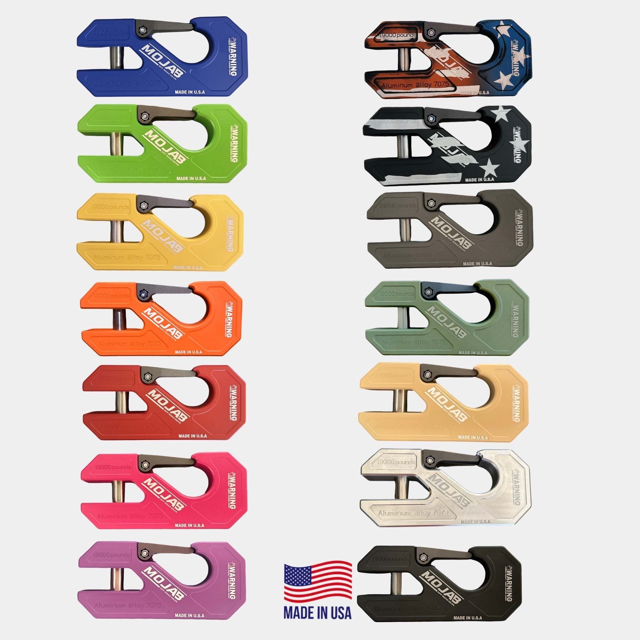 Aluminum Winch Shackle, Closed Latch with Lifetime Warranty