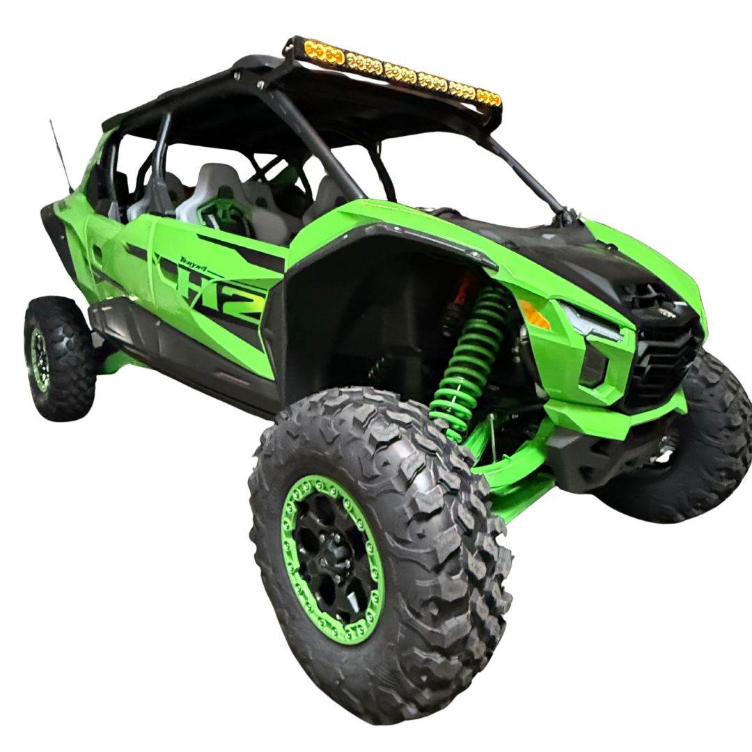 43-inch COMP4 Light Bar Kit mounted on Kawasaki Teryx H2 for off-road lighting