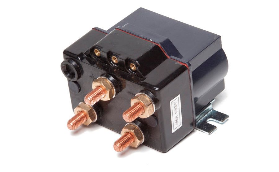 Contactor DC66-1086P-12V with copper terminals and black casing