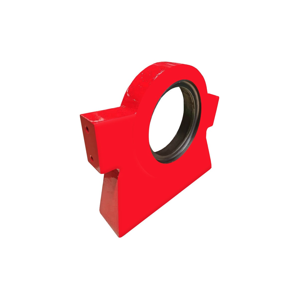 Red casting plate motor bearing CPM25JP with central circular opening