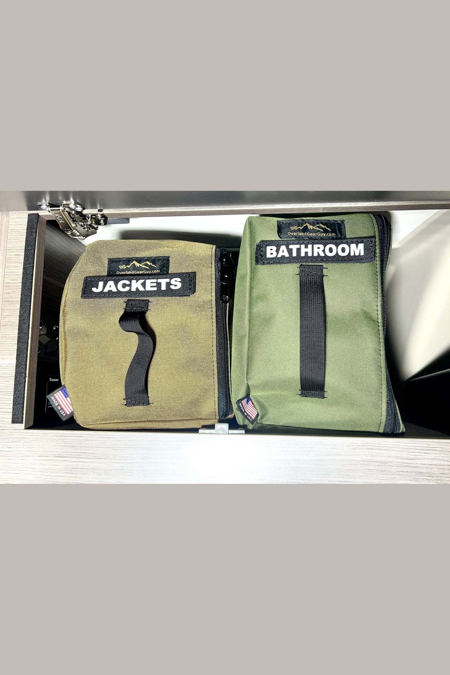 Overhead Cabinet Storage Divider Bags