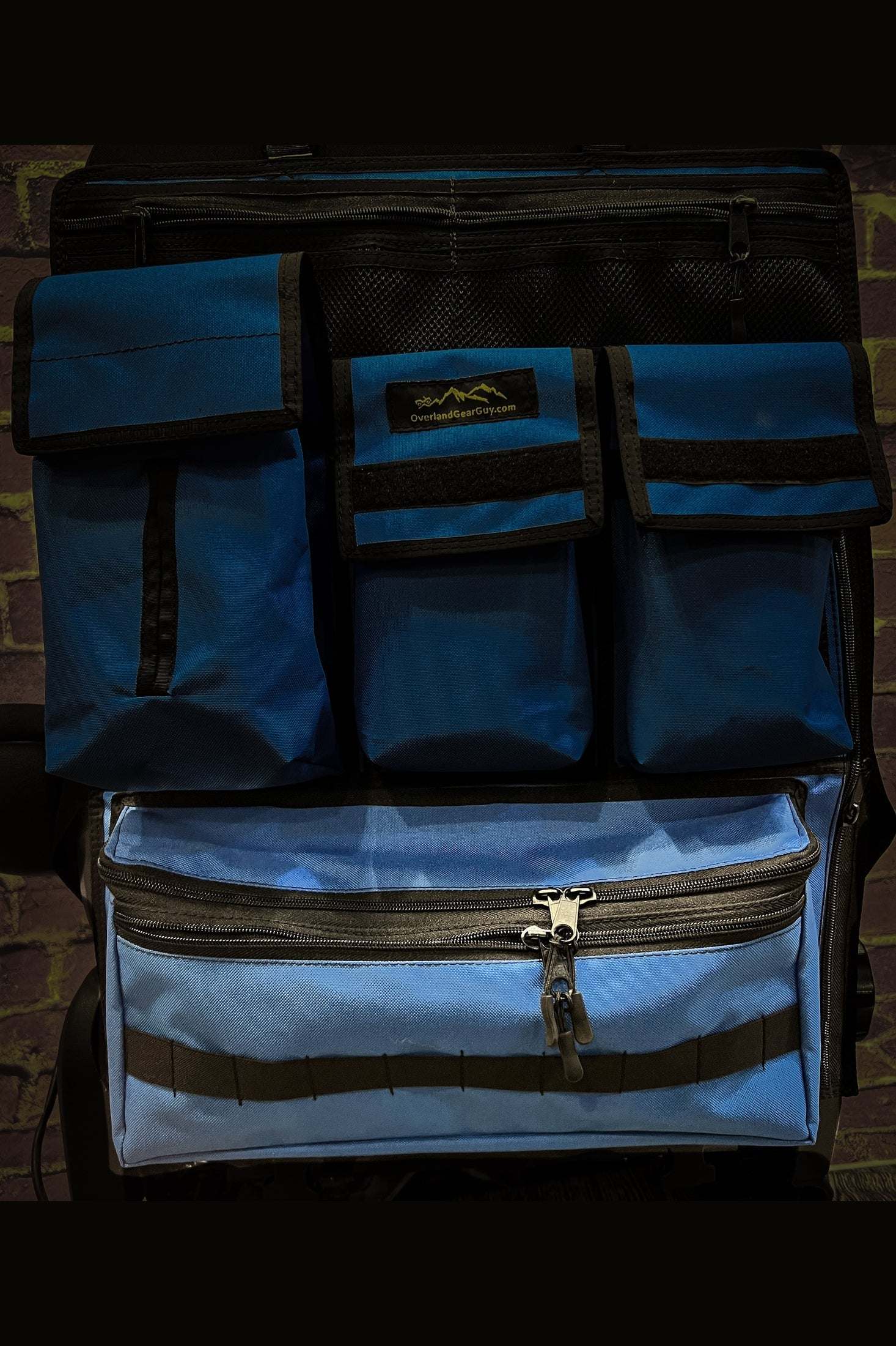 Modular Velcro large cargo pocket organizer with multiple compartments for vehicles and campers