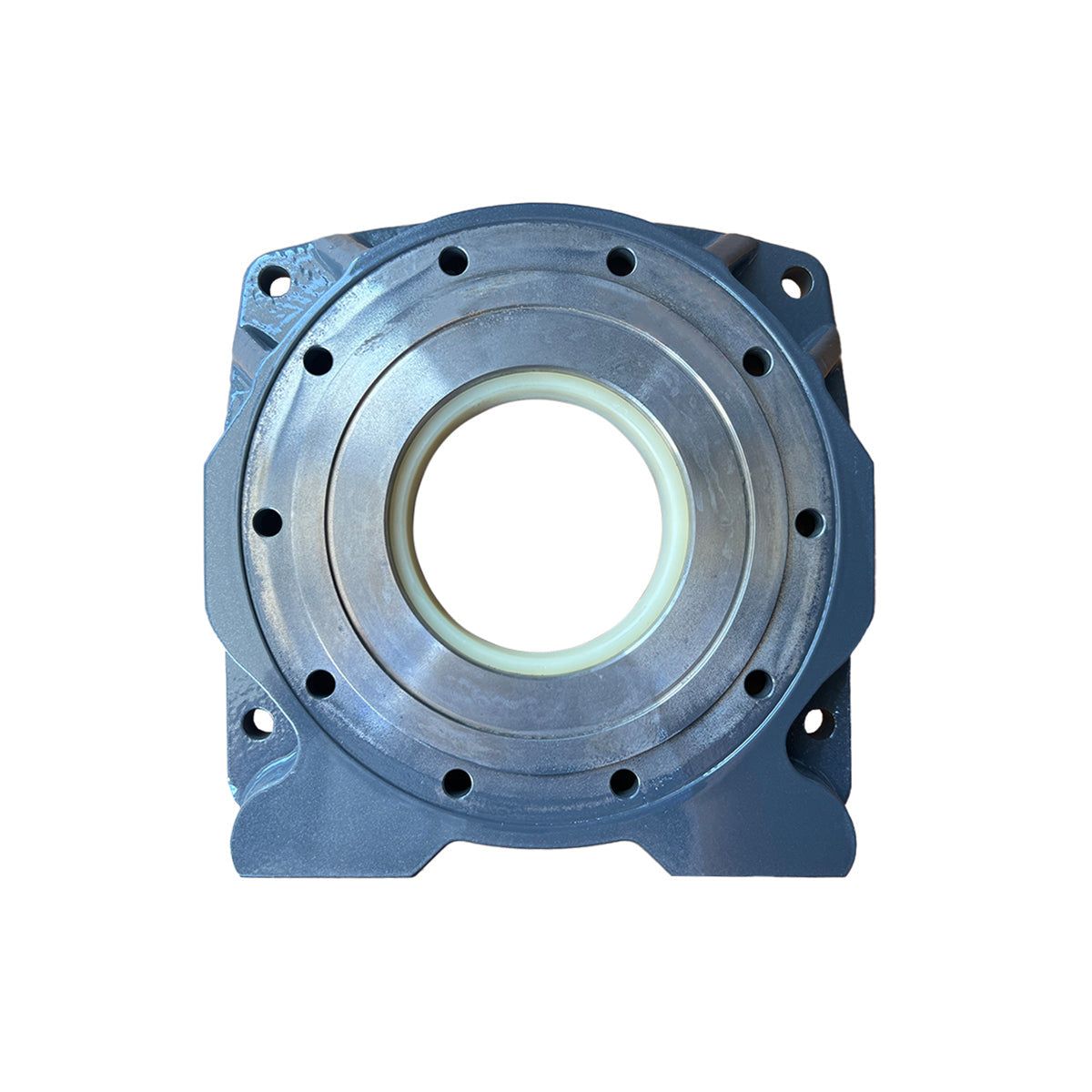 End Bearing S2000011 metal industrial machinery part with circular design and bolt holes