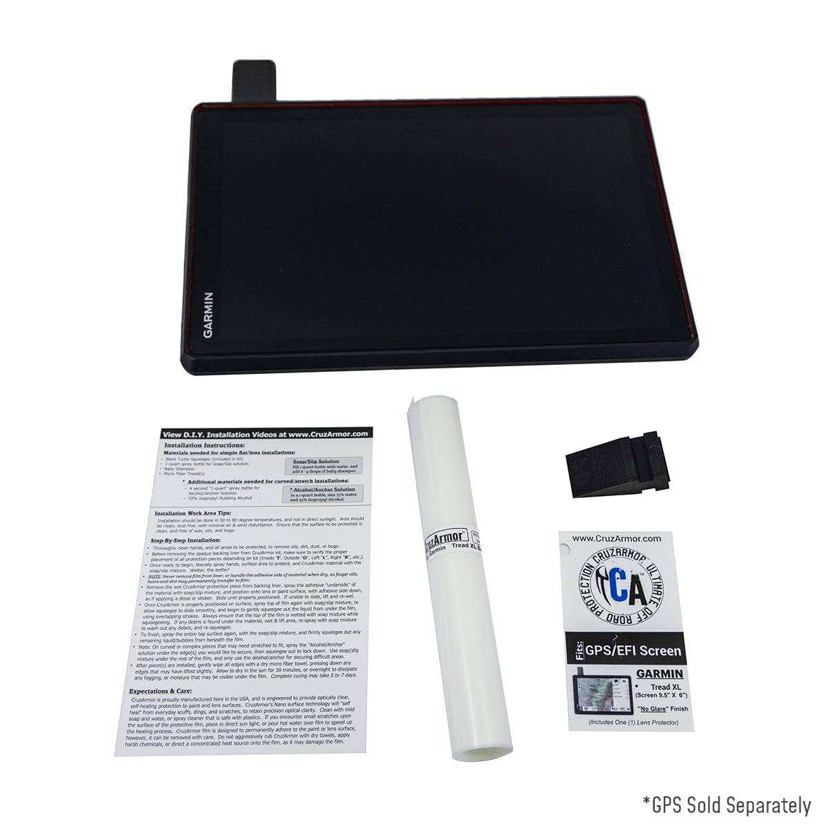 Cruz Armor Garmin GPS screen protector kit for 10-inch Garmin Tread XL GPS units preventing scratches and dust