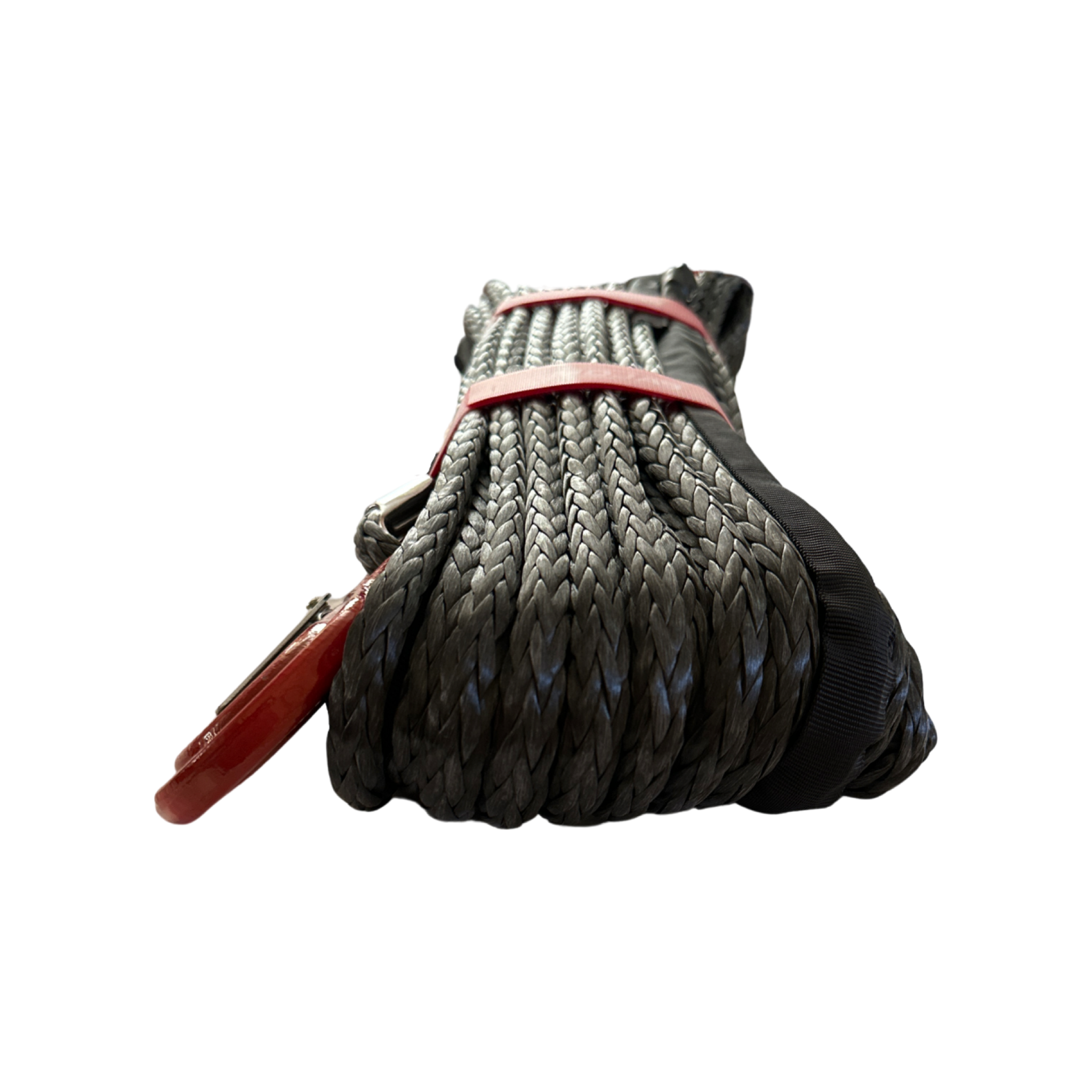 Synthetic Winch Rope - 3/8'' x 85 FT. | Forged Hook - Durable