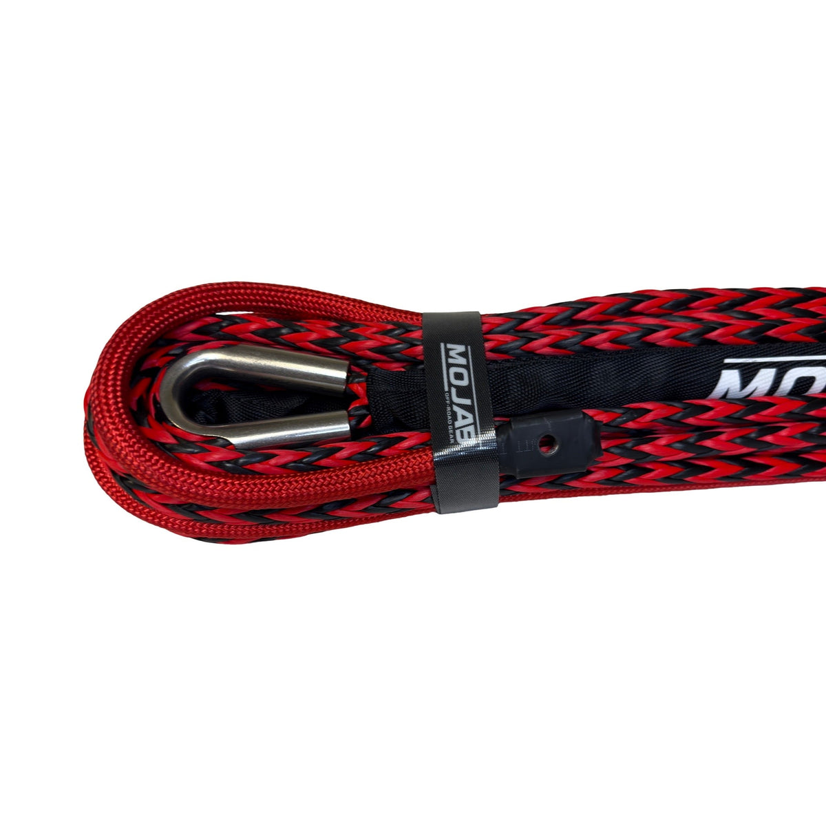 MOJAB 3/8” x 62’ Synthetic Winch Line-Red/Black