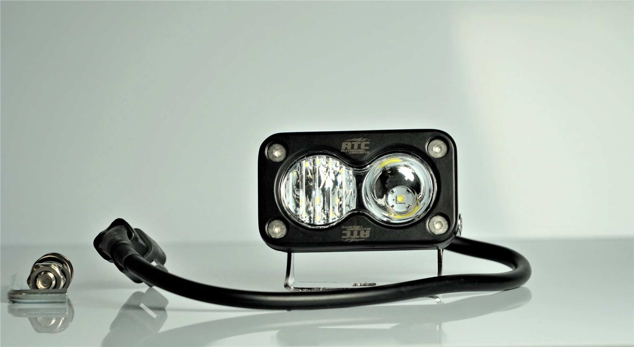 2 Shooter POD 20W CREE LED spot and flood combo light with clear lens, 3x2.25 inch, IP68 waterproof, 2400 lumens