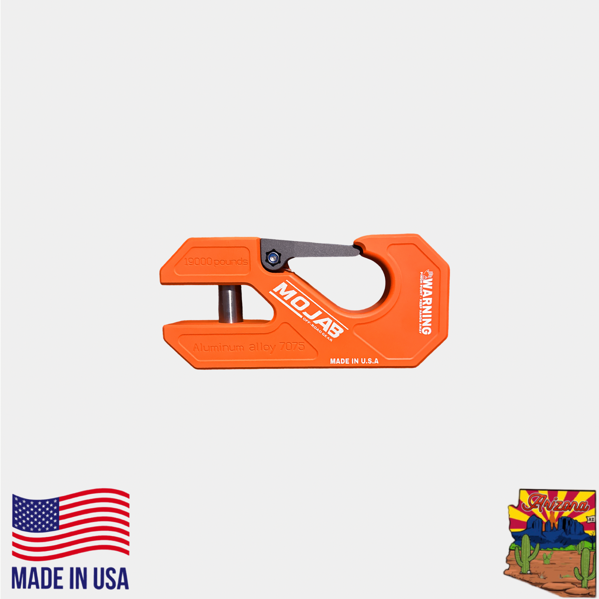 Aluminum Winch Shackle, Closed Latch with Lifetime Warranty