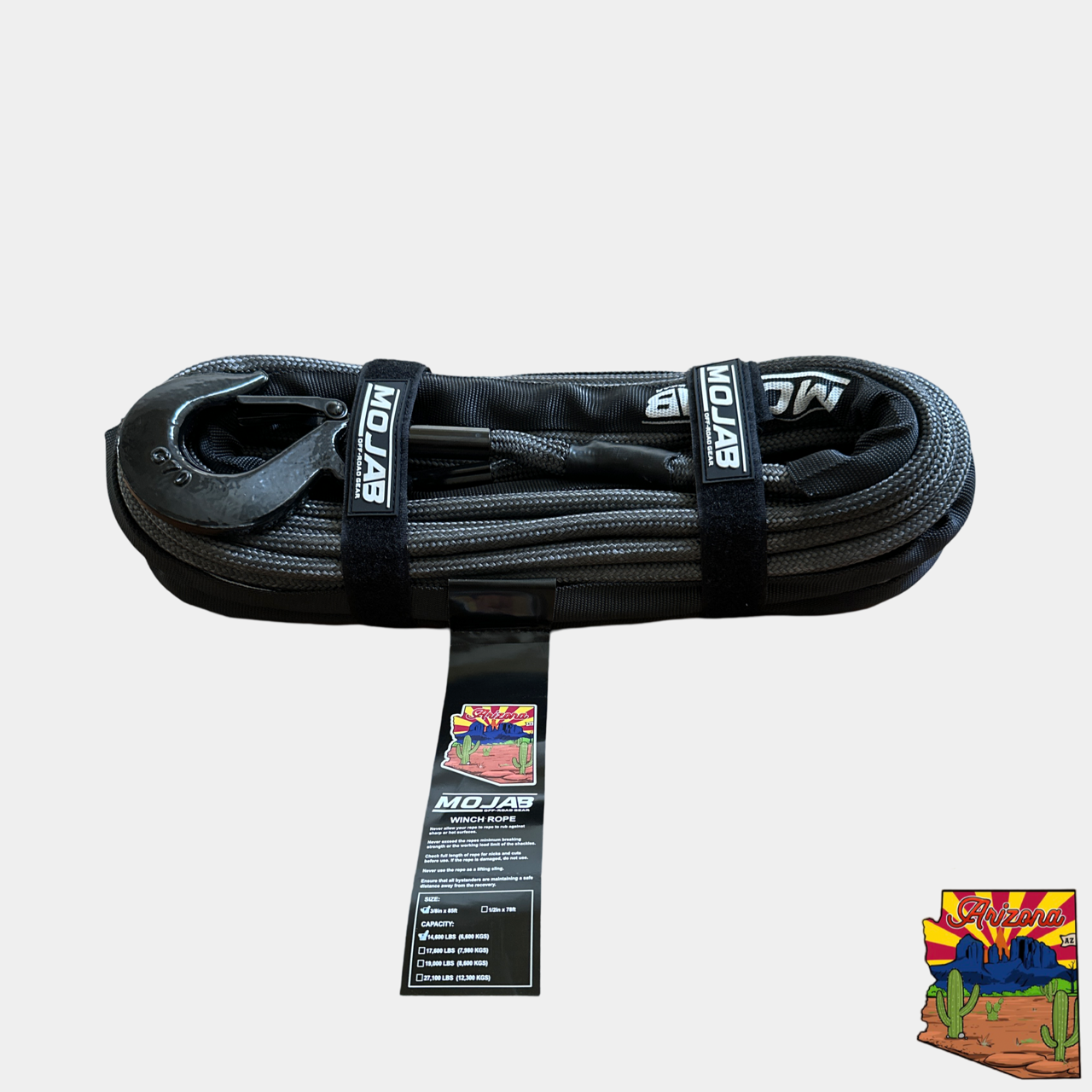 Winch Rope, Double Braided - 3/8'' x 85 FT. | Durable & Strong