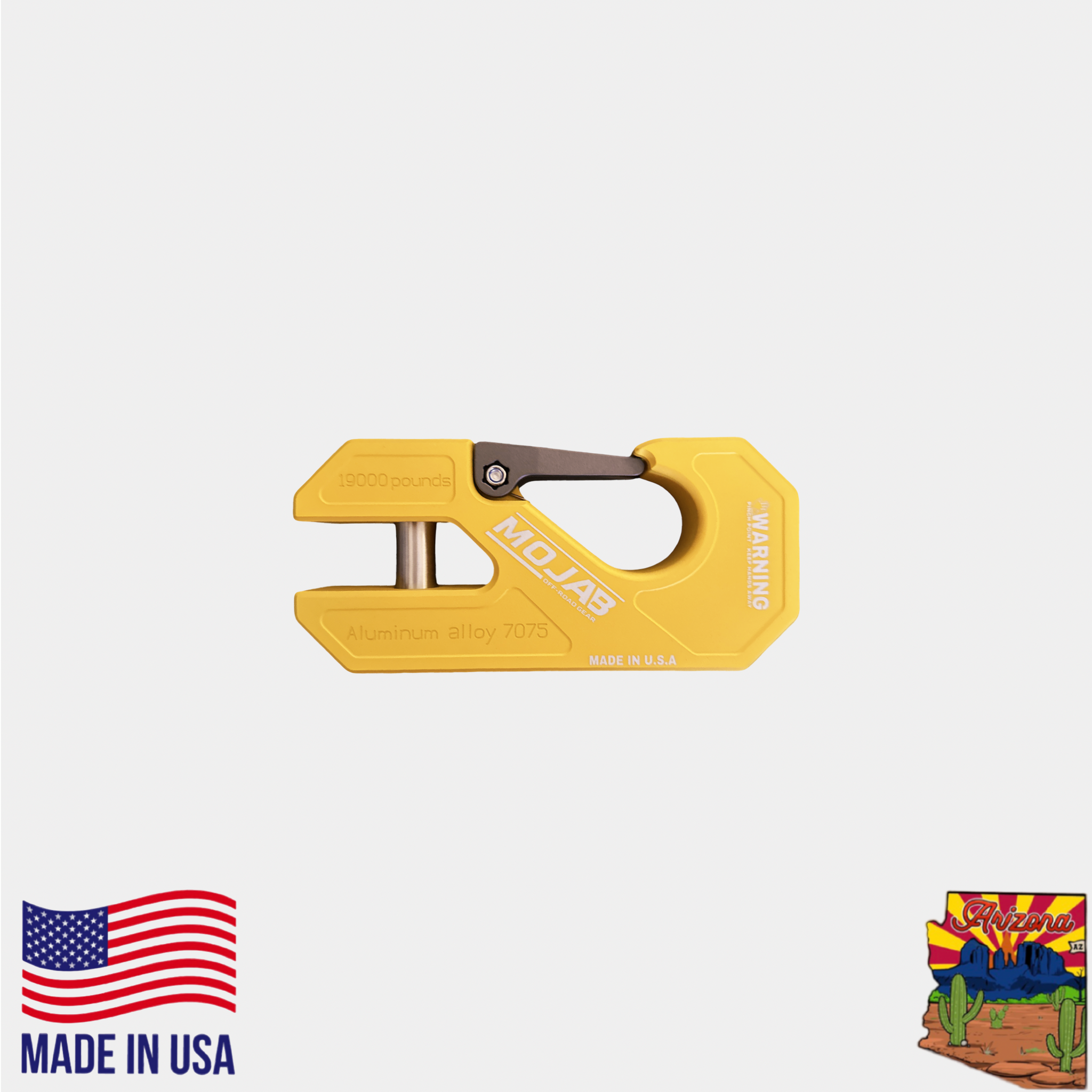 Aluminum Winch Shackle, Closed Latch with Lifetime Warranty