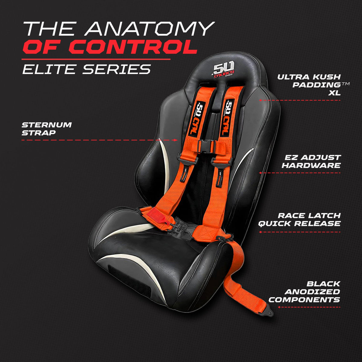 2" & 3" 4 point Harness - Elite Series Race Latch "EZ" Adjust Racing Harness