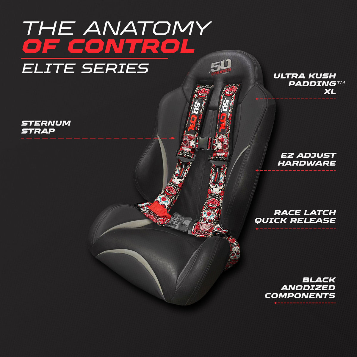 2" & 3" 4 point Harness - Elite Series Race Latch "EZ" Adjust Racing Harness