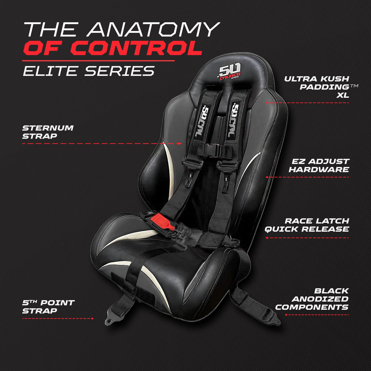 2" & 3" 4 point Harness - Elite Series Race Latch "EZ" Adjust Racing Harness