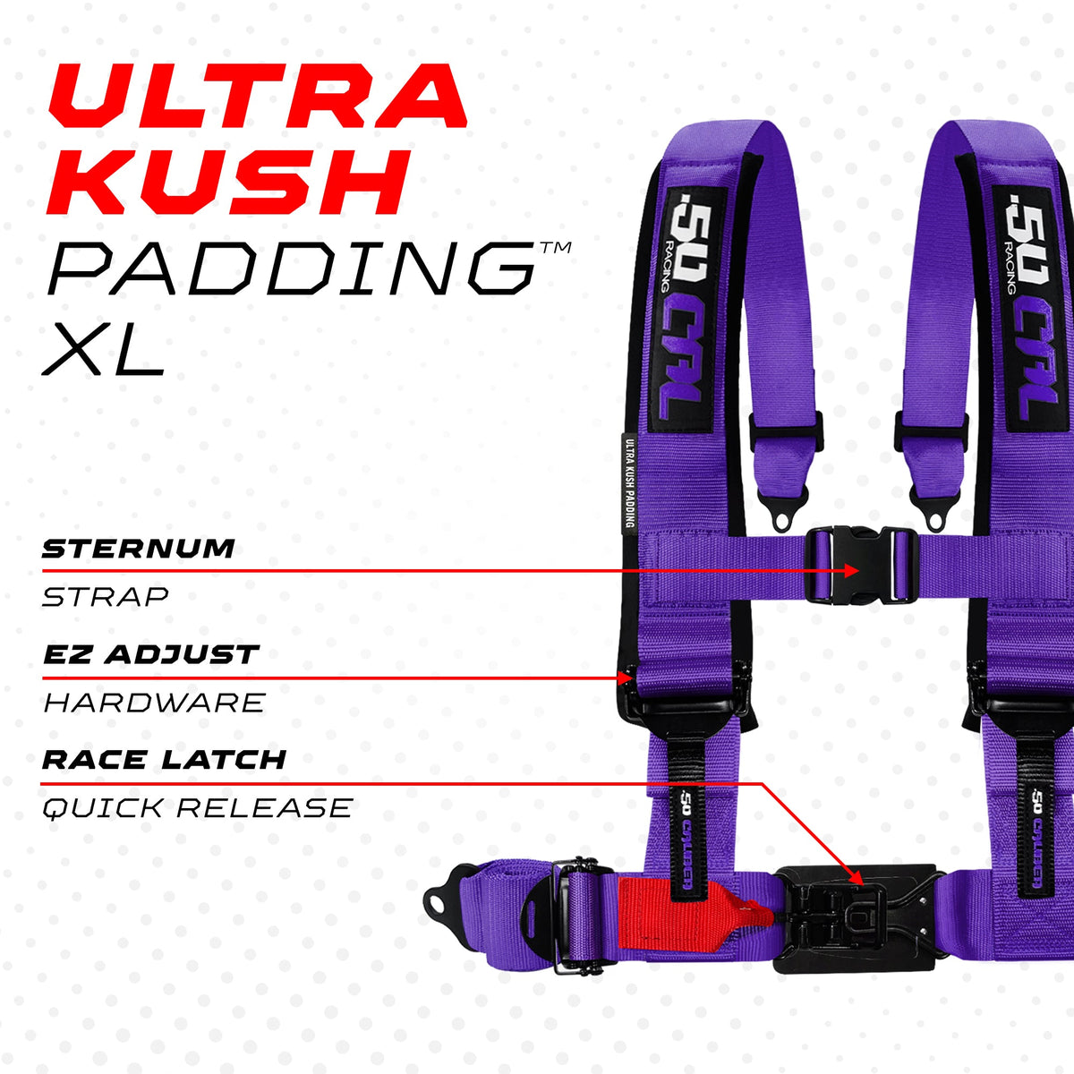 2" & 3" 4 point Harness - Elite Series Race Latch "EZ" Adjust Racing Harness