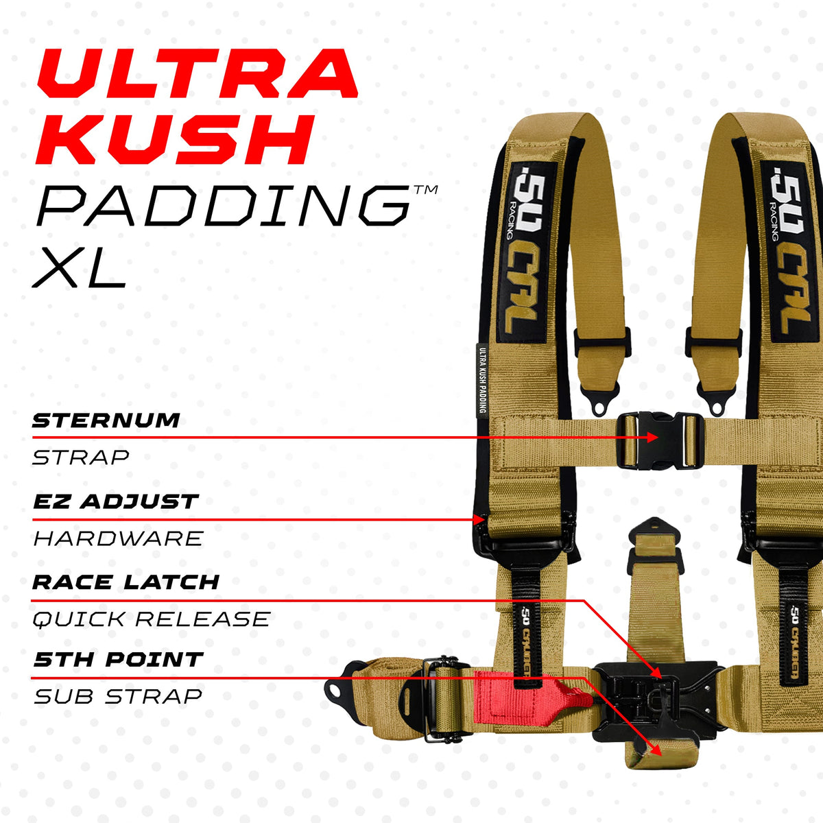 2" & 3" 4 point Harness - Elite Series Race Latch "EZ" Adjust Racing Harness