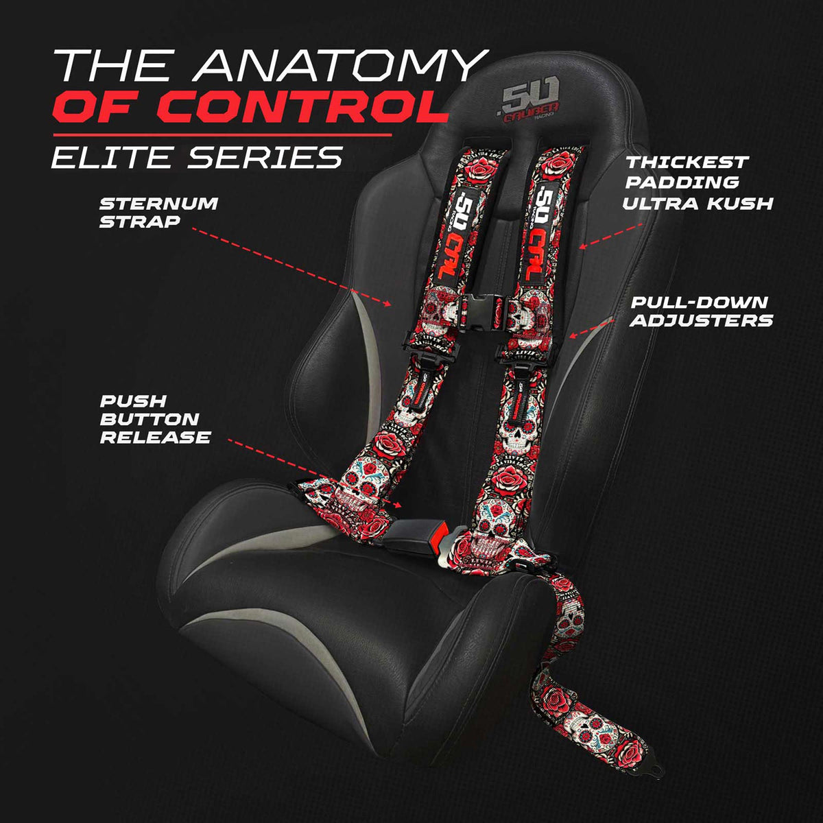 Elite Series 2" & 3" 4 point Harness with push button release