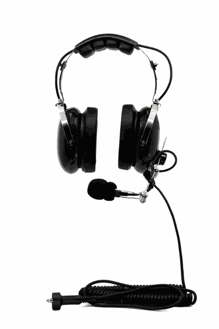 Upgrade 2 Elite over-the-head volume control headset with cushioned ear pads and attached microphone.