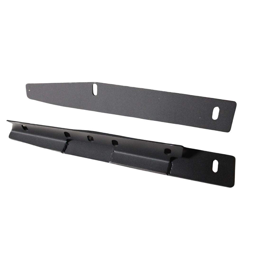 Set of two black steel F150 Raptor fog light brackets for 2017-2018 models