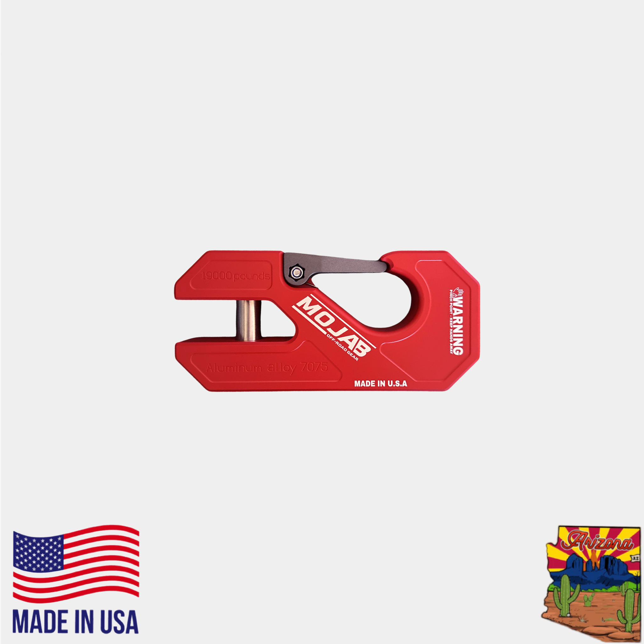 Aluminum Winch Shackle, Closed Latch with Lifetime Warranty