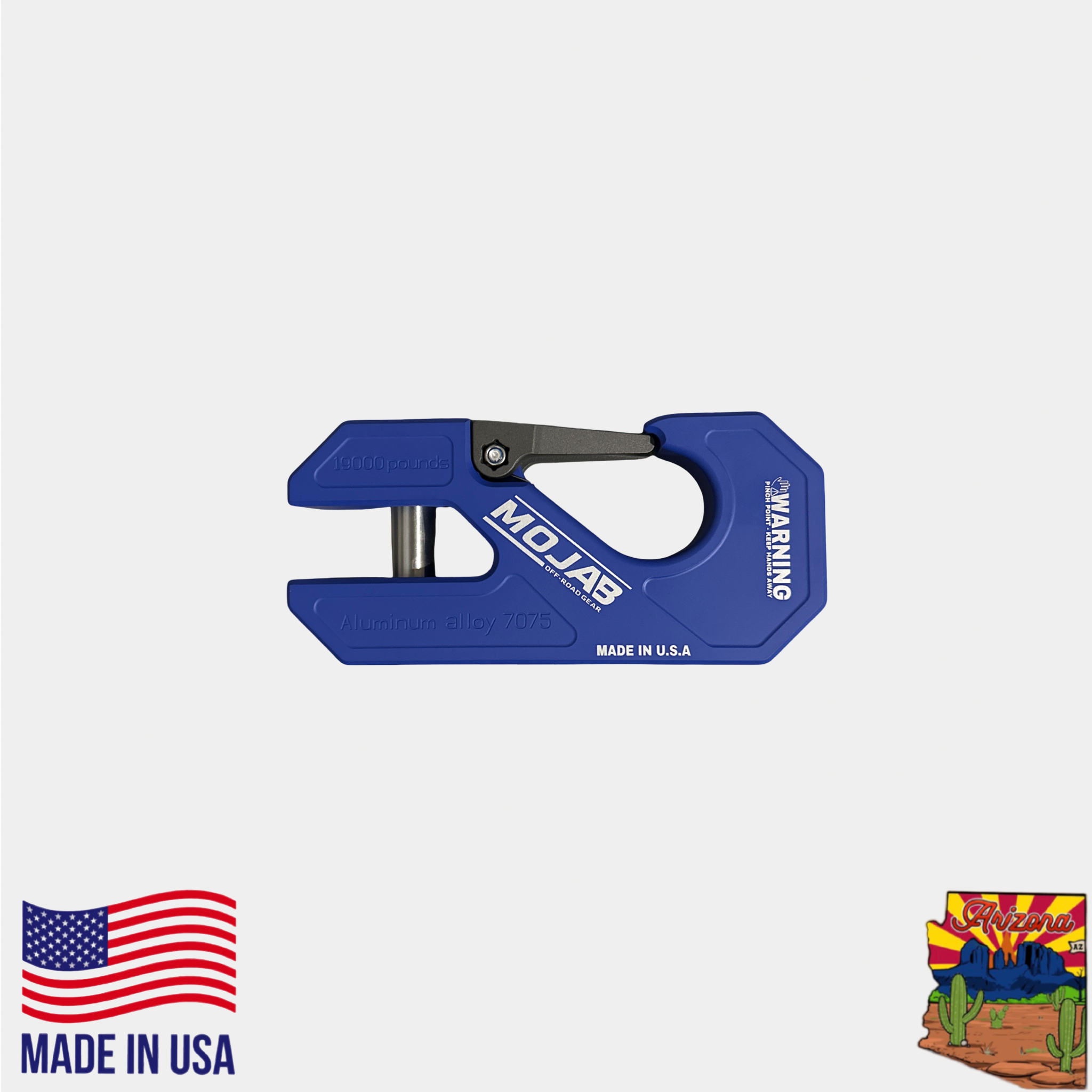 Aluminum Winch Shackle, Closed Latch with Lifetime Warranty