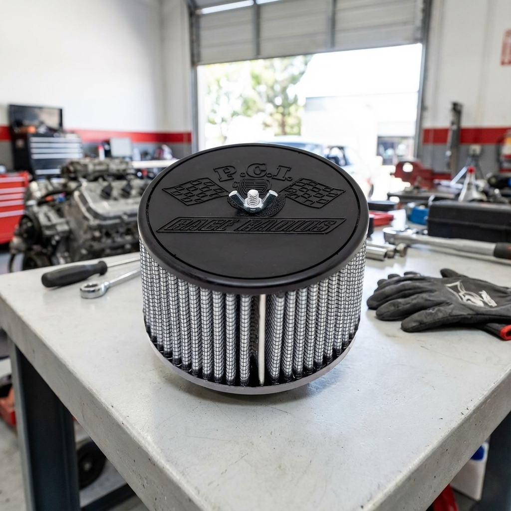 RaceAir replacement air filter for RaceAir Max, Flow, and Lite with paper filter and consistent airflow for racing applications