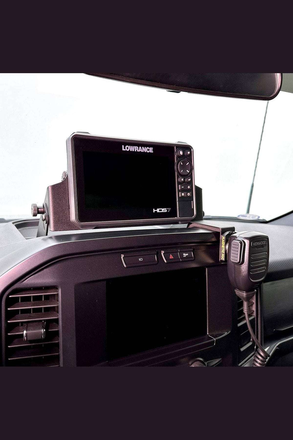 Ford 7" Fold Down GPS Bracket Installed