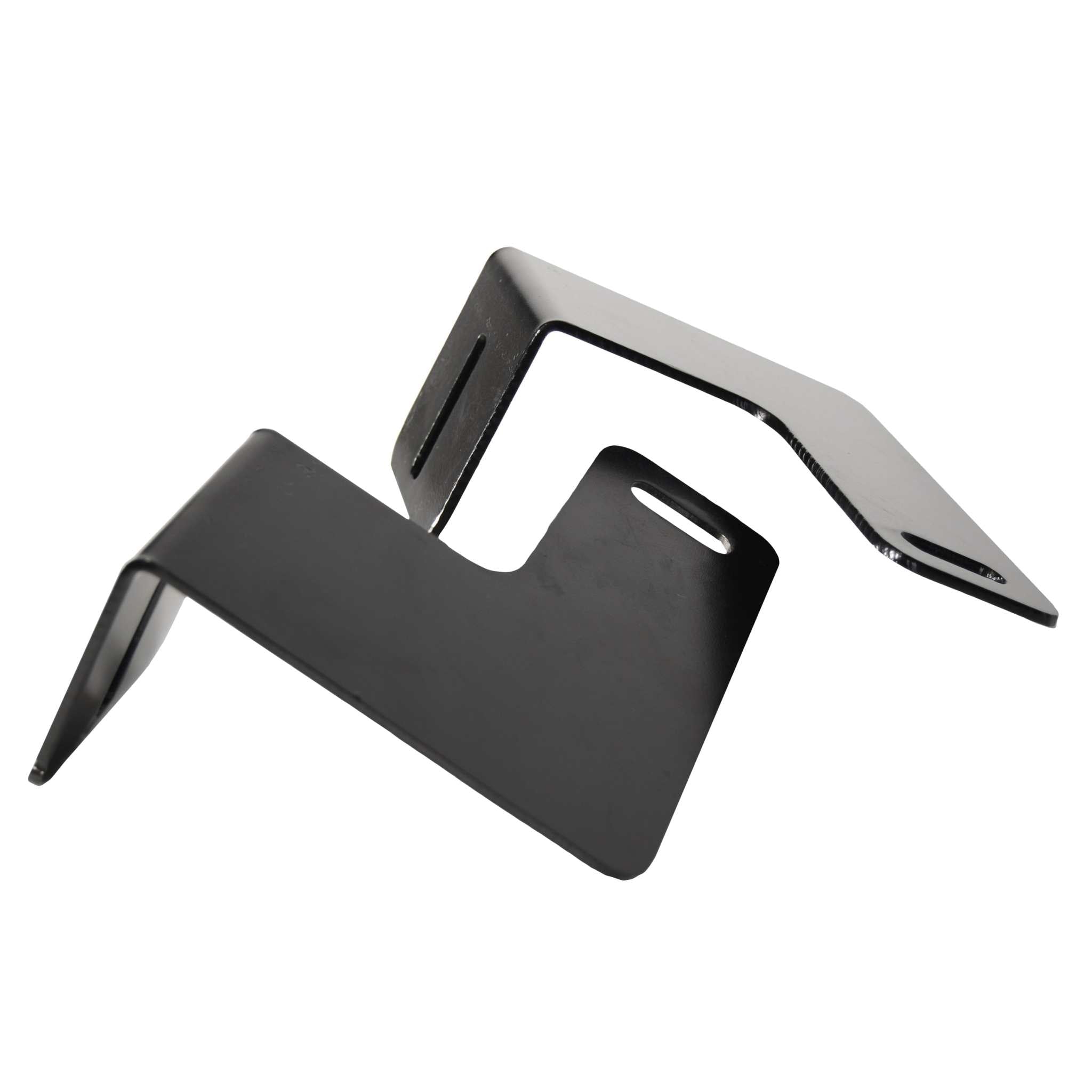 Black powder coated steel Ford F250 bumper bracket for fog light and light bar installation