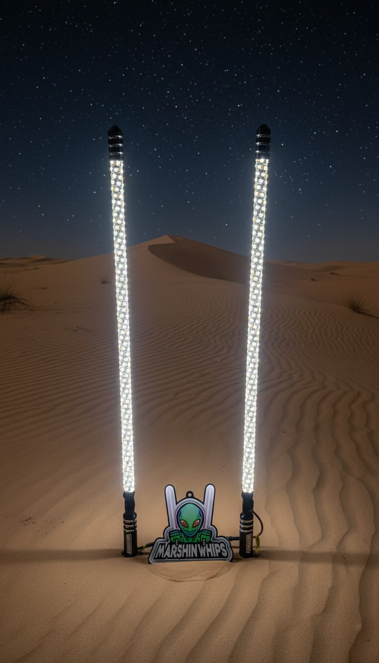 RGBW Whips Multi Color with Brake and Turn Signals Durable LED Lights