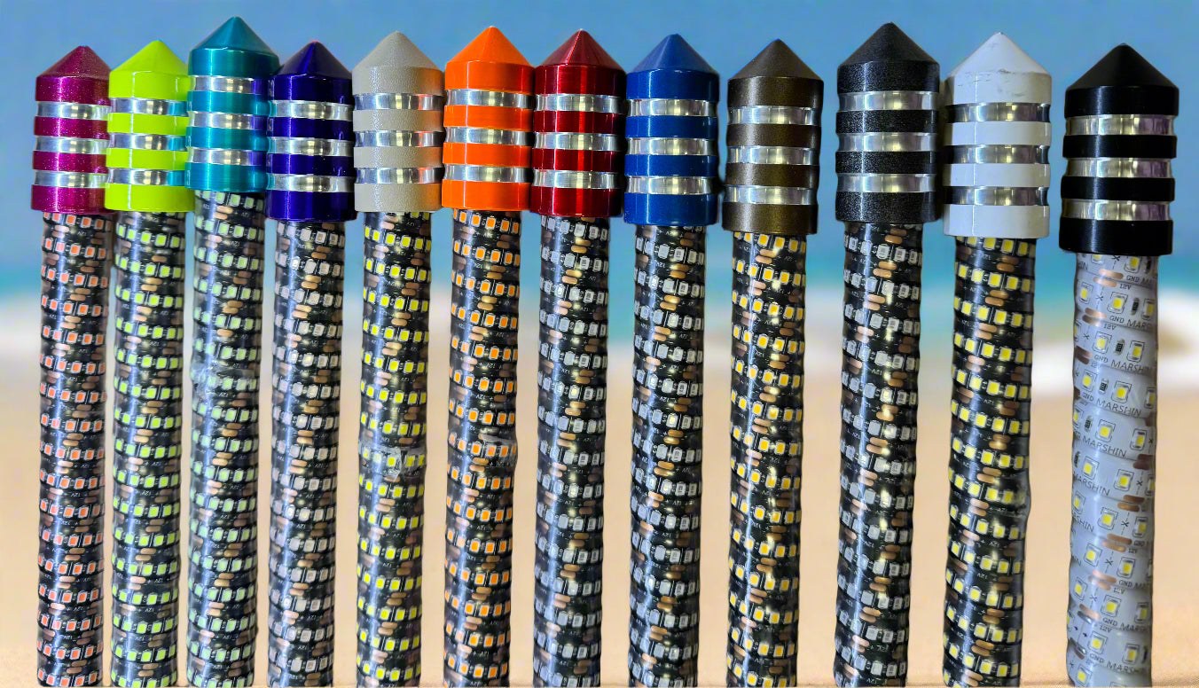 Game Changer Whips - Tan Edition Off-Road LED Whips Set