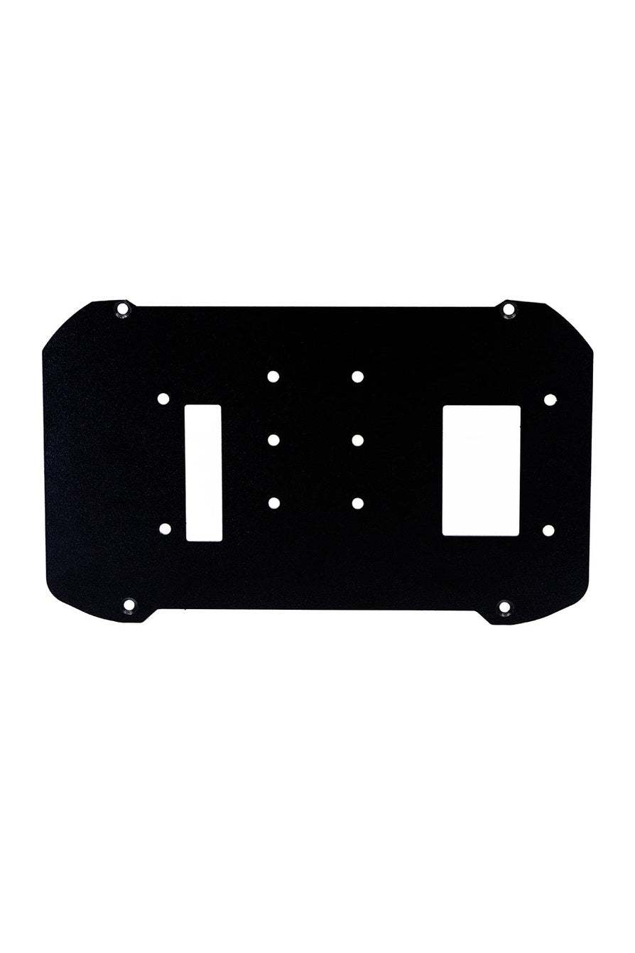 Garmin Adapter Plate for Vehicle-Specific Brackets, black metal plate for 8" or 10" GPS conversion.