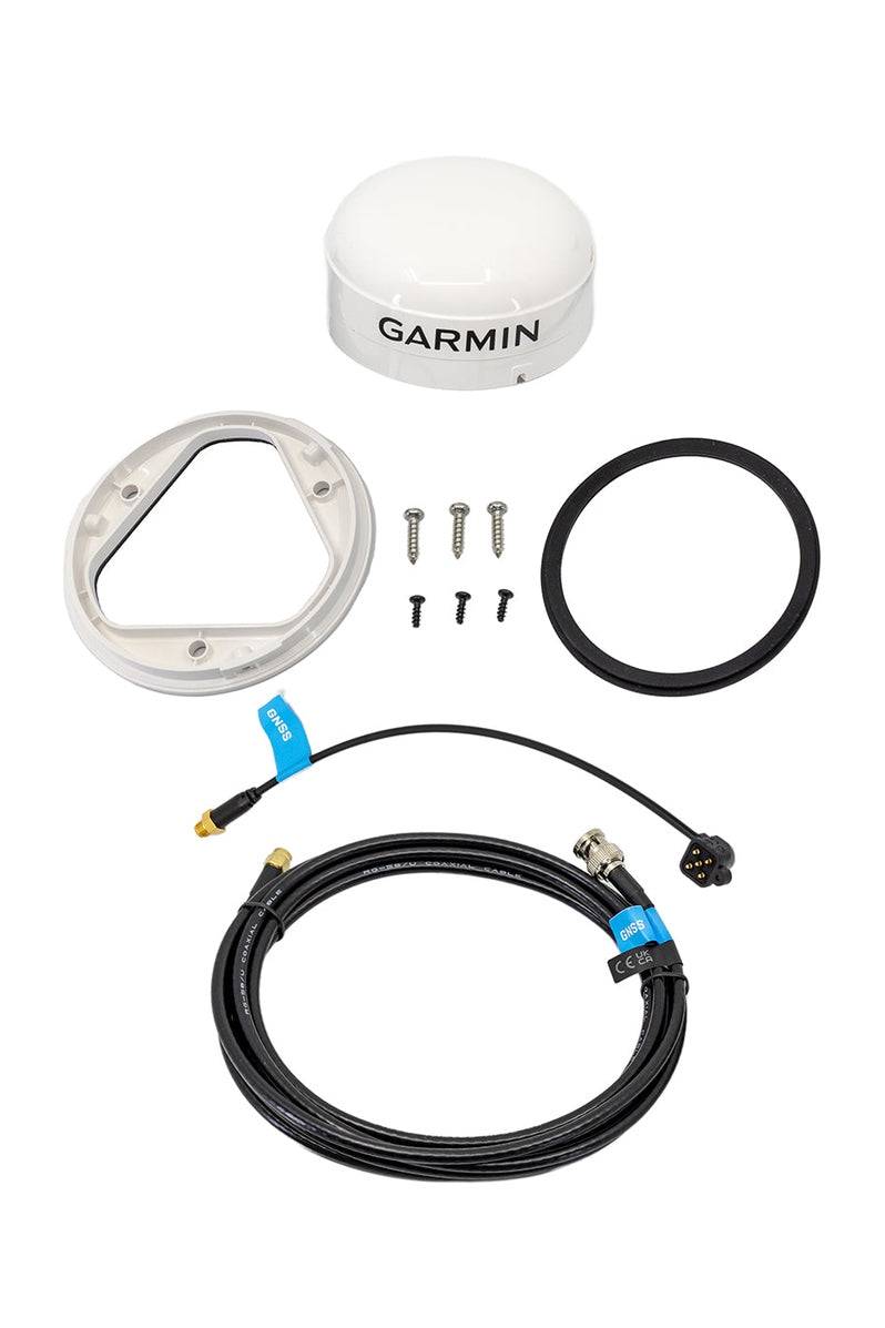 Garmin External GPS Antenna with Mount, 9.8 ft cable, water-resistant housing, compatible with Garmin Tread XL units