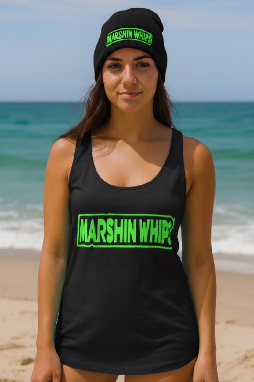 Black Marshin Whips Glow-in-the-Dark Tank Top