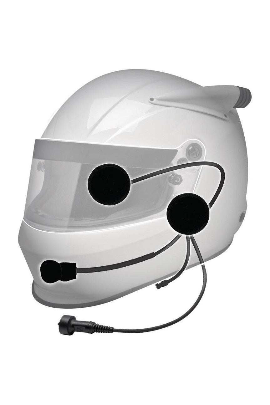 Motorcycle helmet with integrated Upgrade Earjack Moto.
