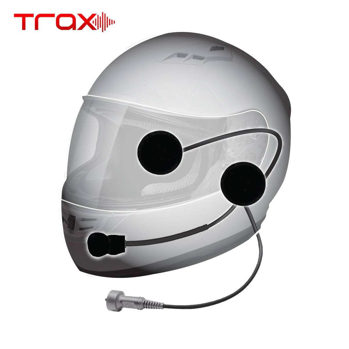 Trax Stereo Helmet Wiring Kit with G2 speakers and noise cancelling microphone for PCI Race Radios intercoms