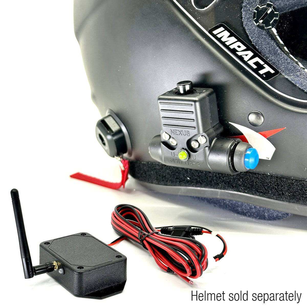 Bluetooth wireless helmet package with push-to-talk button and long battery life for seamless communication