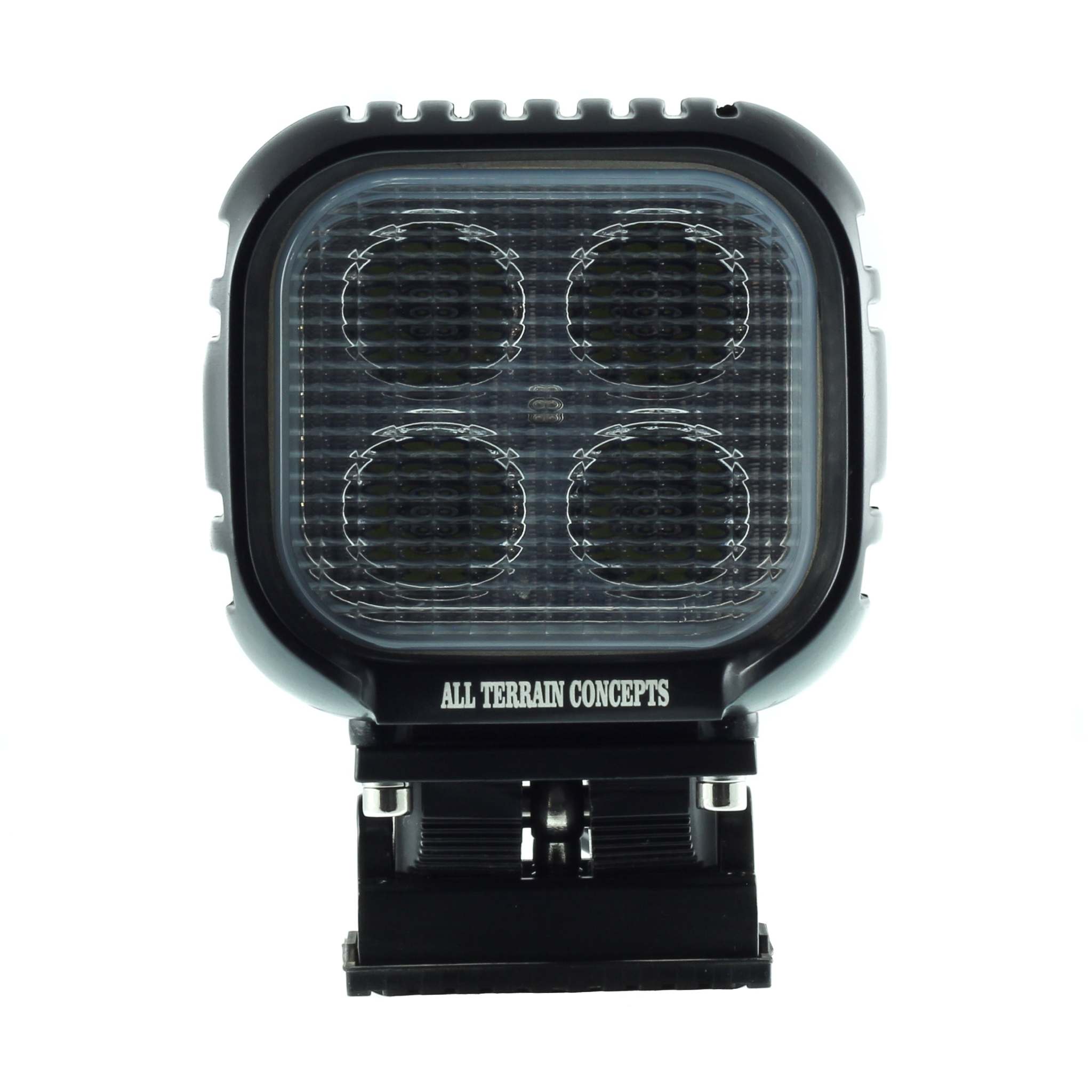 5-inch HIGH EE SERIES flood pod light with 6 CREE LEDs, shatterproof lens, waterproof connector, and die-cast aluminum housing for off-road vehicles