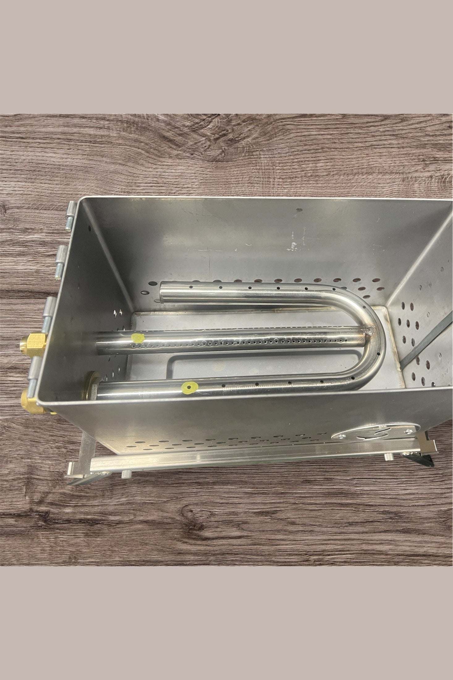 Naked LavaBox Combo grill system with untreated cold-rolled steel and dual-burner design.