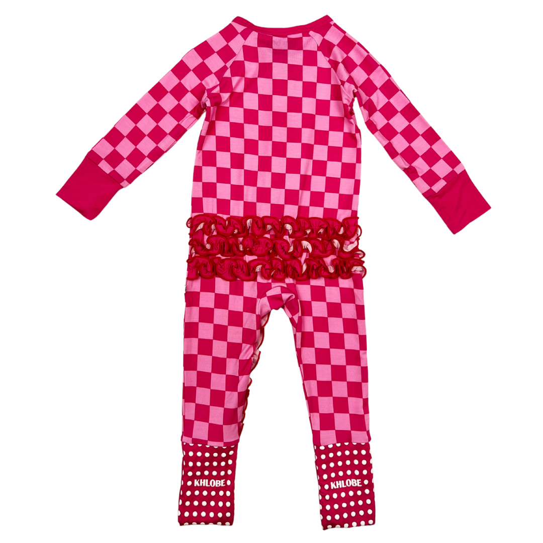 Convertible Ruffle Zippy - Soft Bamboo Baby Onesie with 2-Way Zippers