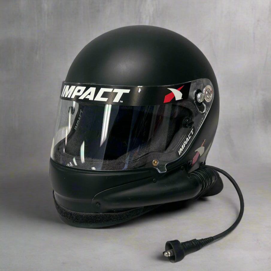 Clearance XSmall PCI Elite Wired Impact 1320 Side Air SA2020 Flat Black racing helmet with minor scratches