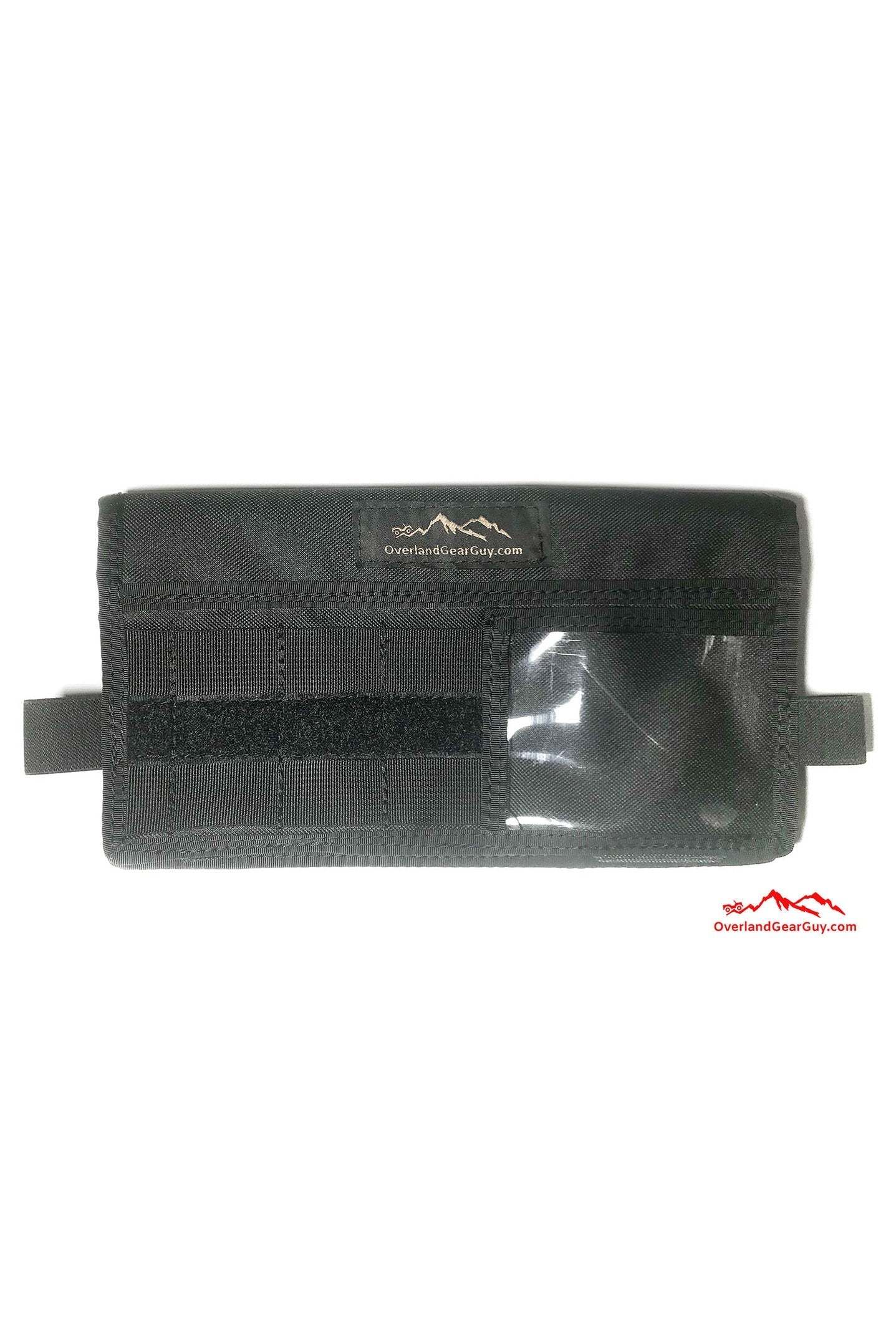 MOLLE Wrangler TJ Visor Pouch with multiple compartments and Velcro attachment for interior vehicle storage