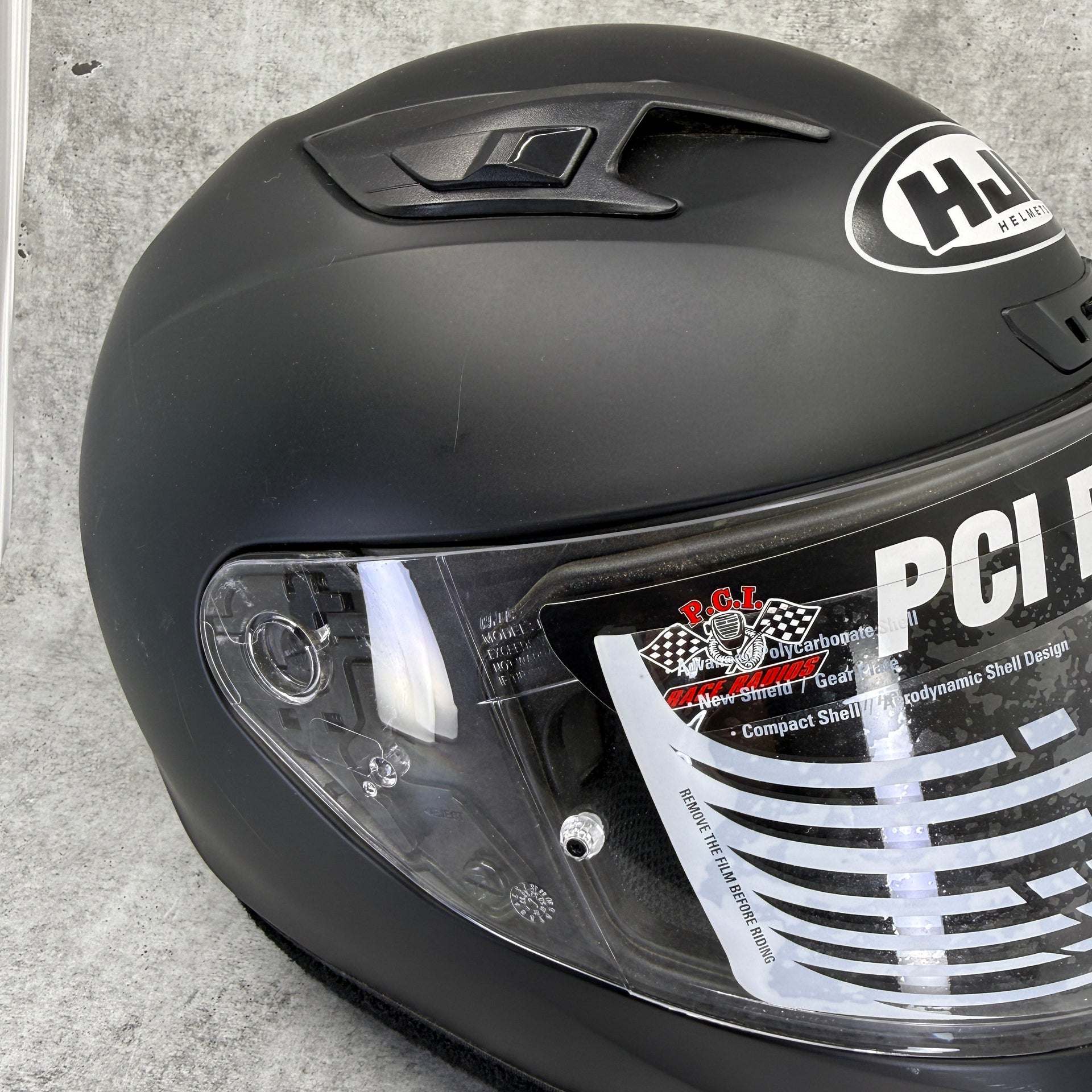 Clearance HJC i10 DOT Helmet - Black - High Usage - PCI Race Radios