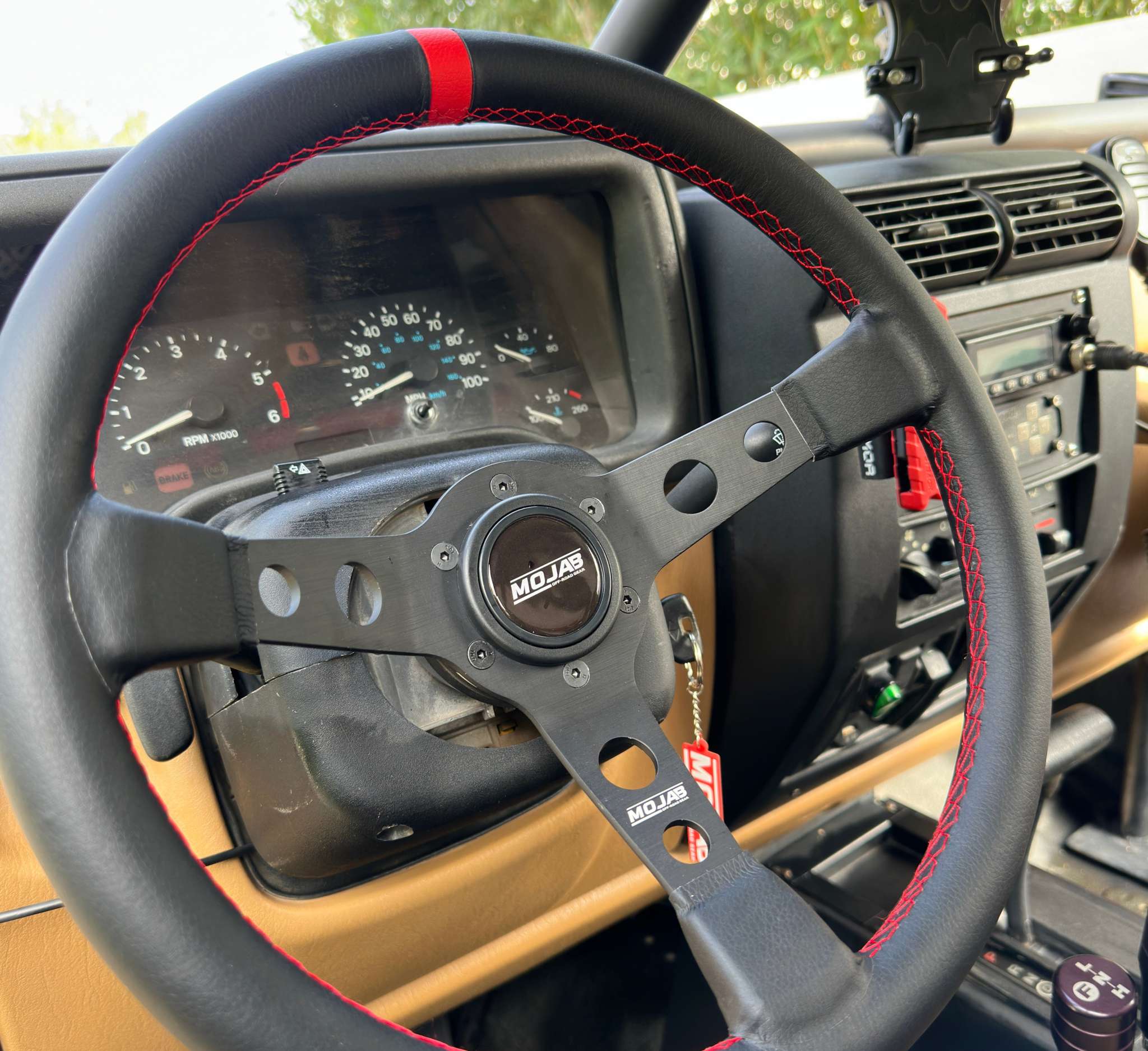 MOJAB 13.5'' Deep Dish Steering Wheel - Leather or Suede Finish