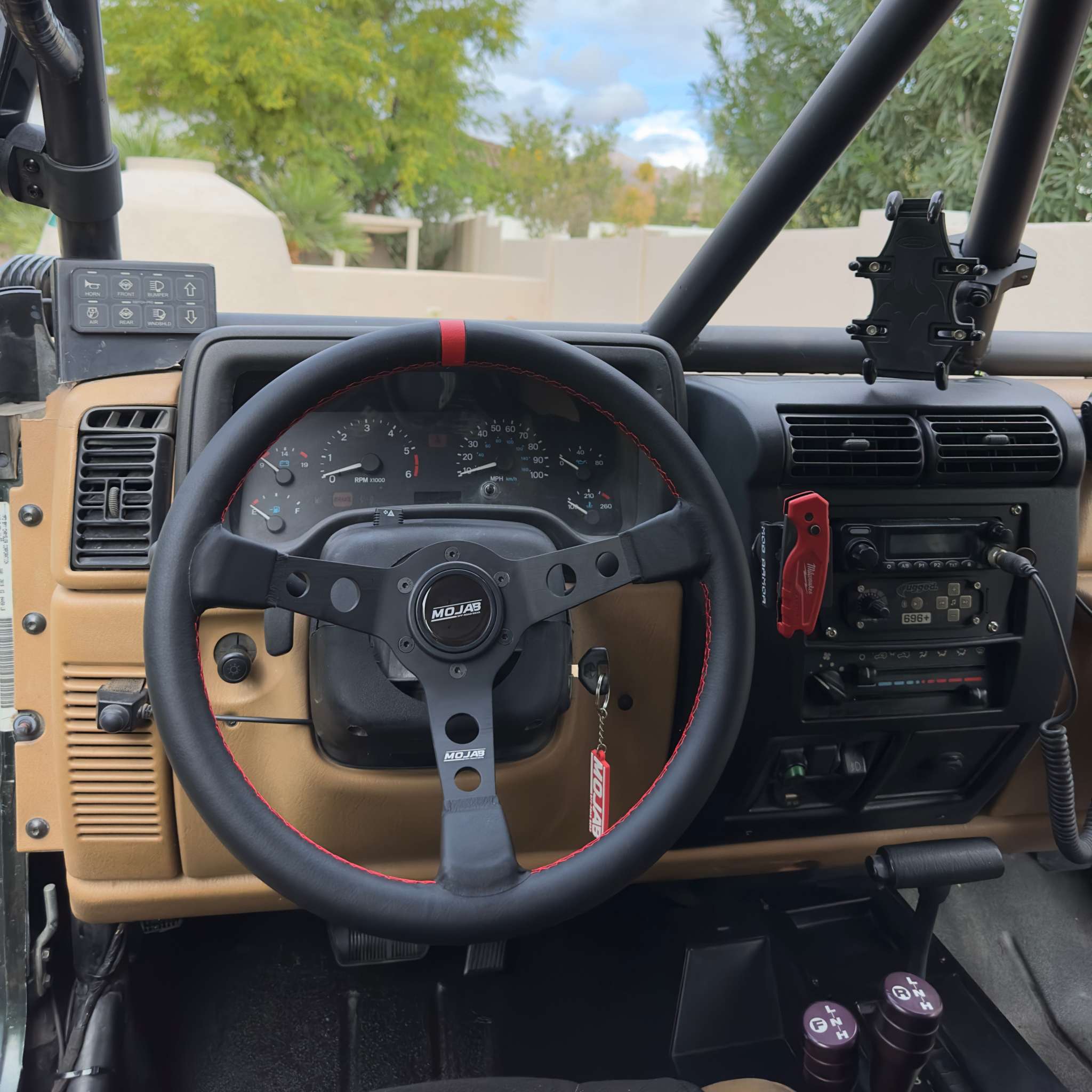 MOJAB 13.5'' Deep Dish Steering Wheel - Leather or Suede Finish