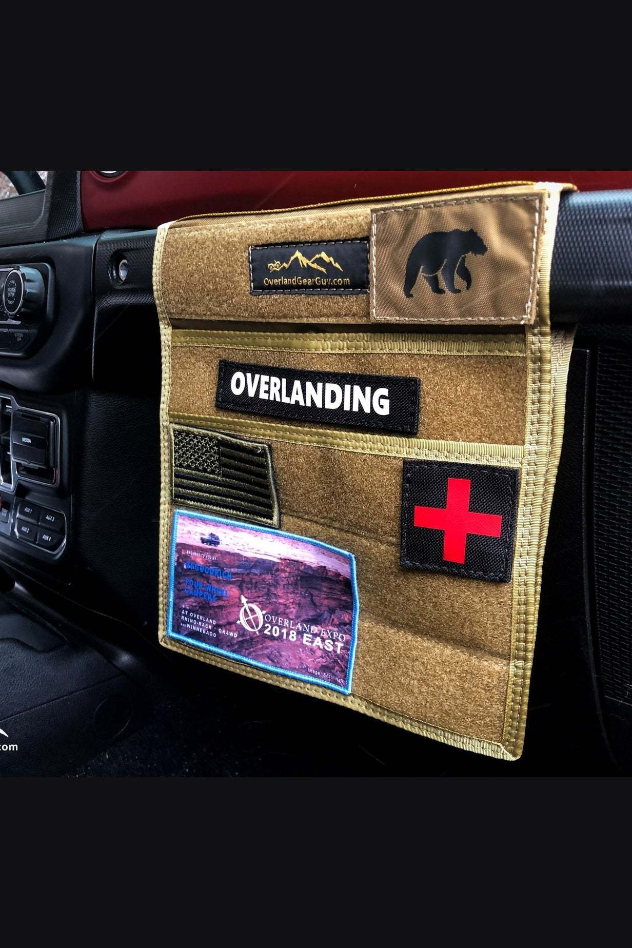 Jeep Grab Handle Velcro Flat Pocket