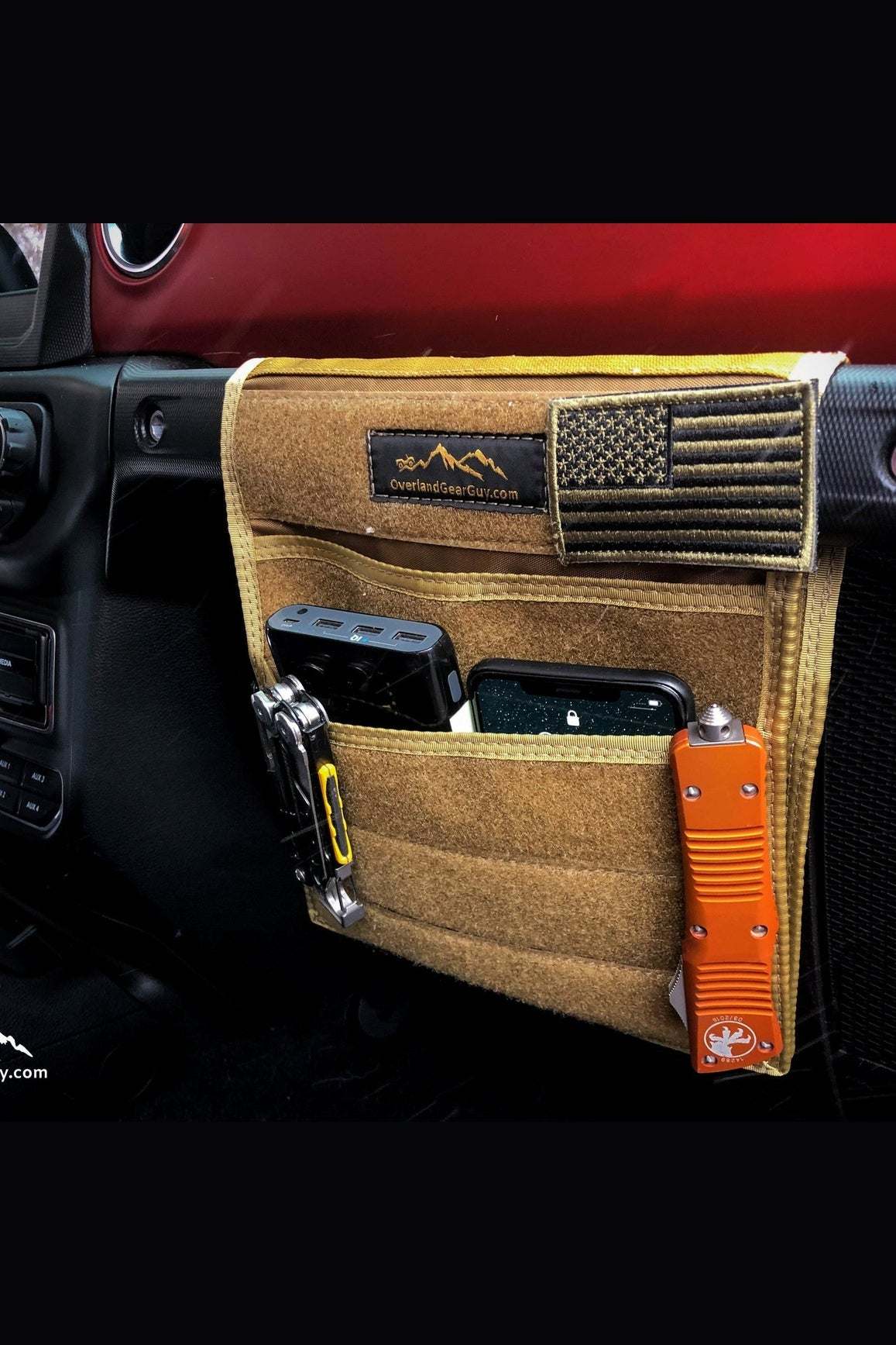Jeep Grab Handle Velcro Flat Pocket