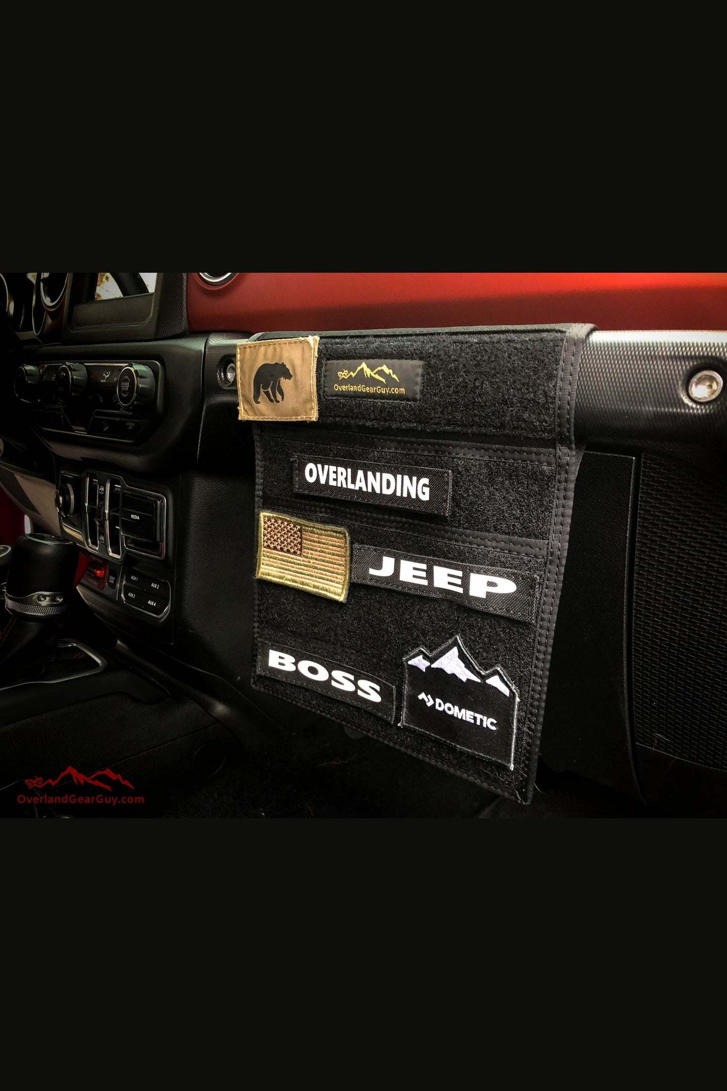 Jeep Grab Handle Velcro Flat Pocket